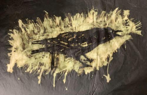 Bleach on tissue paper